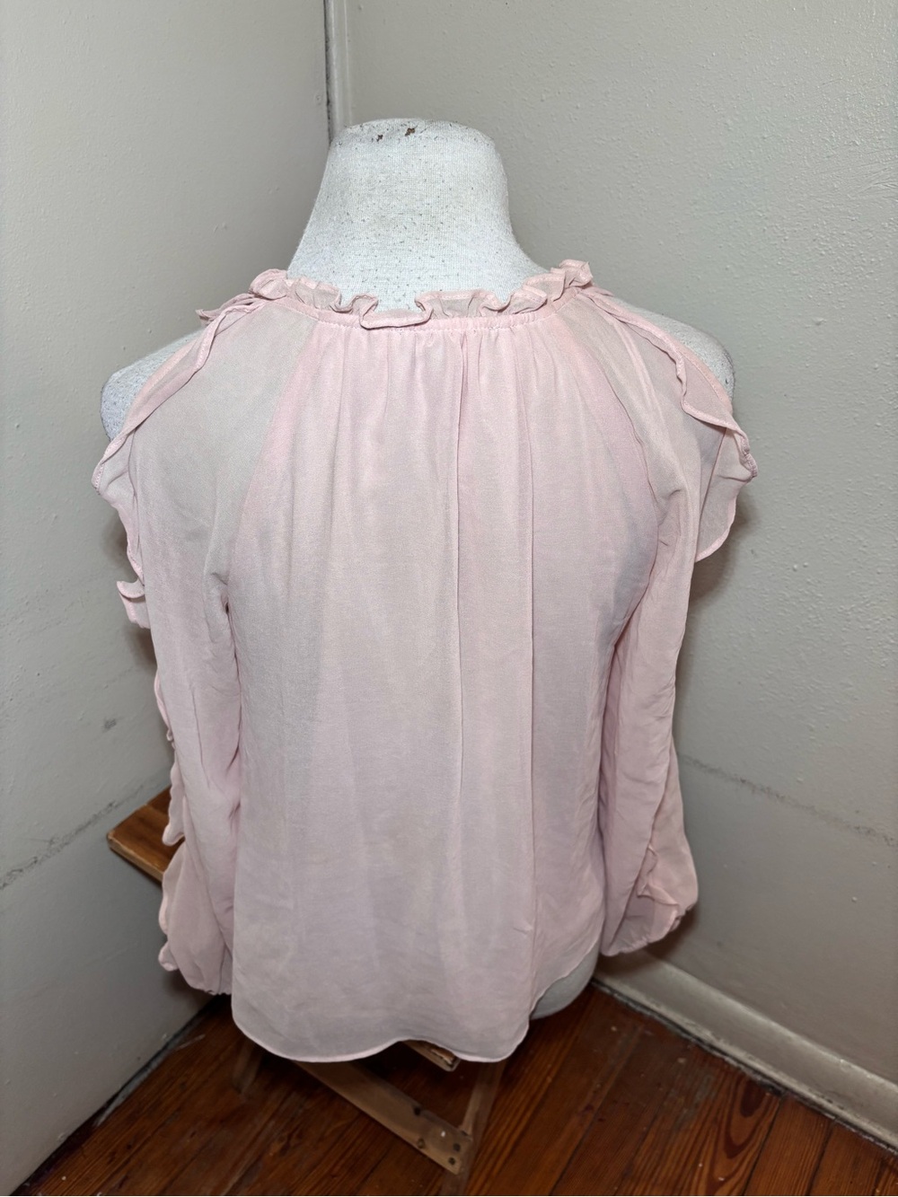 1 State Cold Shoulder Ruffle Sleeve Blouse - Picture 6 of 11
